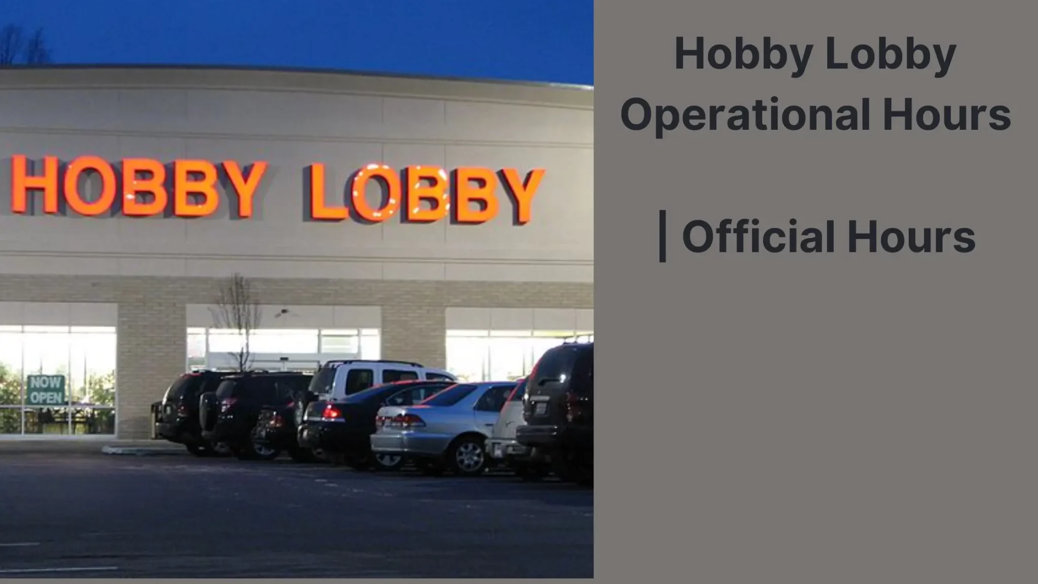 Hobby Lobby Operational Hours