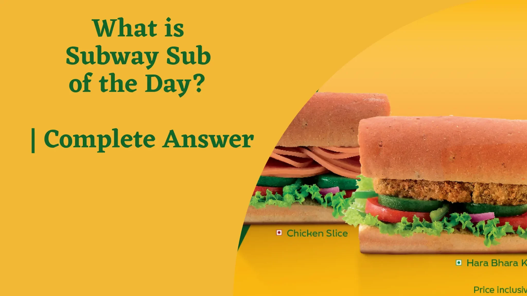 What is Subway Sub of the Day?